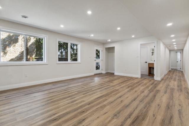 Bright open living area with large windows